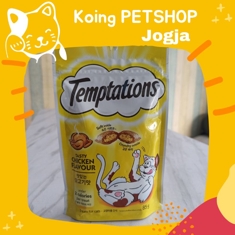 TEMPTATIONS CRUNCHY SNACK TREATS KUCING 85GR