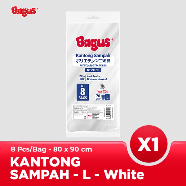 Bagus Kantong Sampah L 8 Uk. 80 cm x 90 cm 70 L W-22521