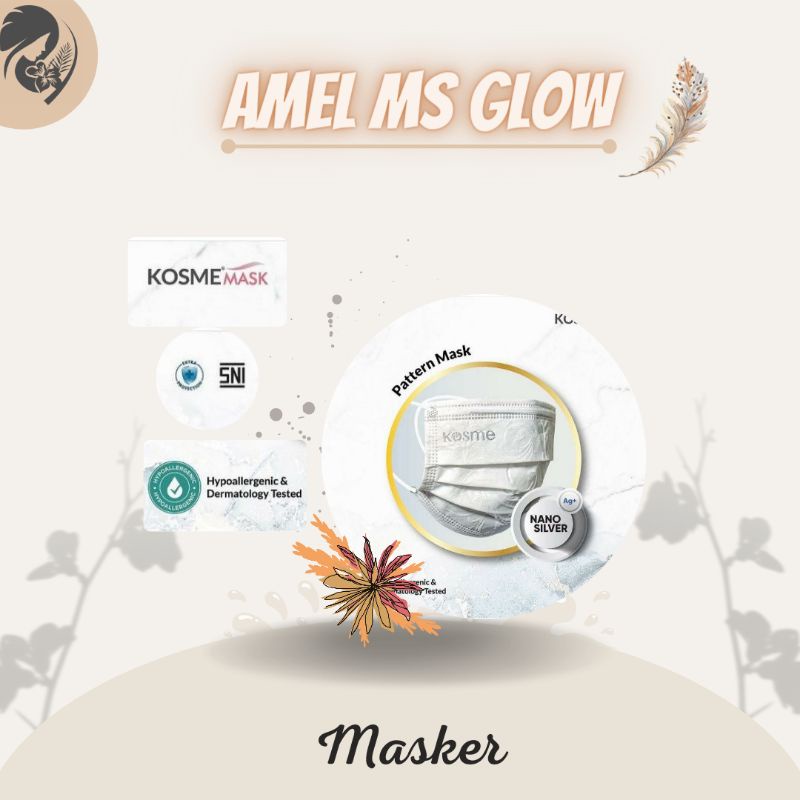 ECER PATTERN MASK KOSME / MASKER PATTERN KOSME / MASKER PATTERN MS GLOW