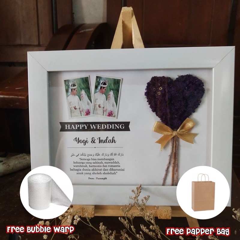 

Gift Frame 2D Dried Flower Love | Kado Pernikahan | Kado Ulang Tahun