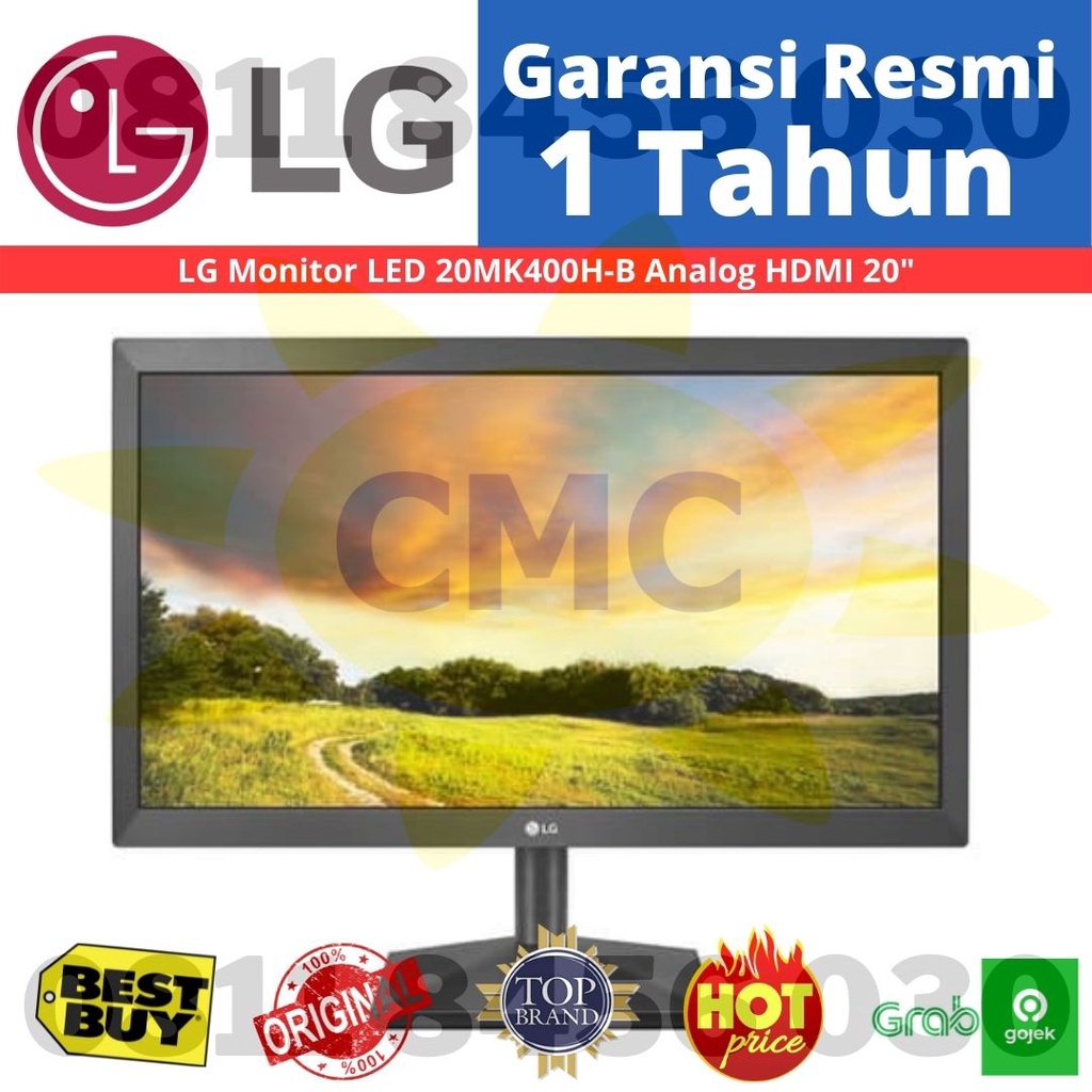 LG MONITOR LED 20&quot;  20MK400H-B HDMI PENGGANTI 20M39H RESMI