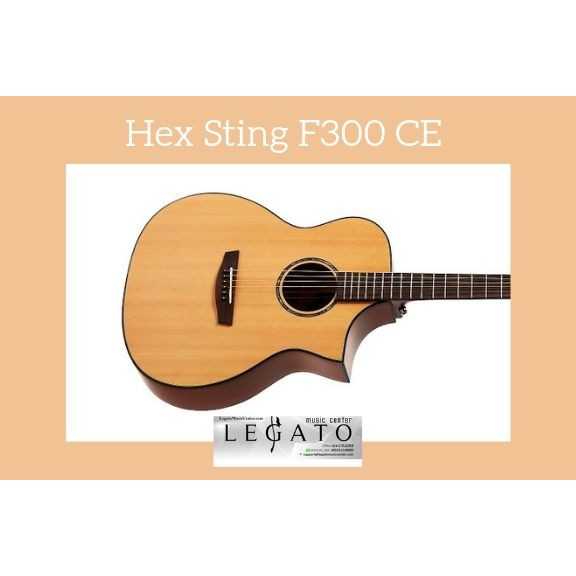Hex Sting F300 CE Guitar Accoustic Semi Electric  | Gitar Akustik Semi Elektrik