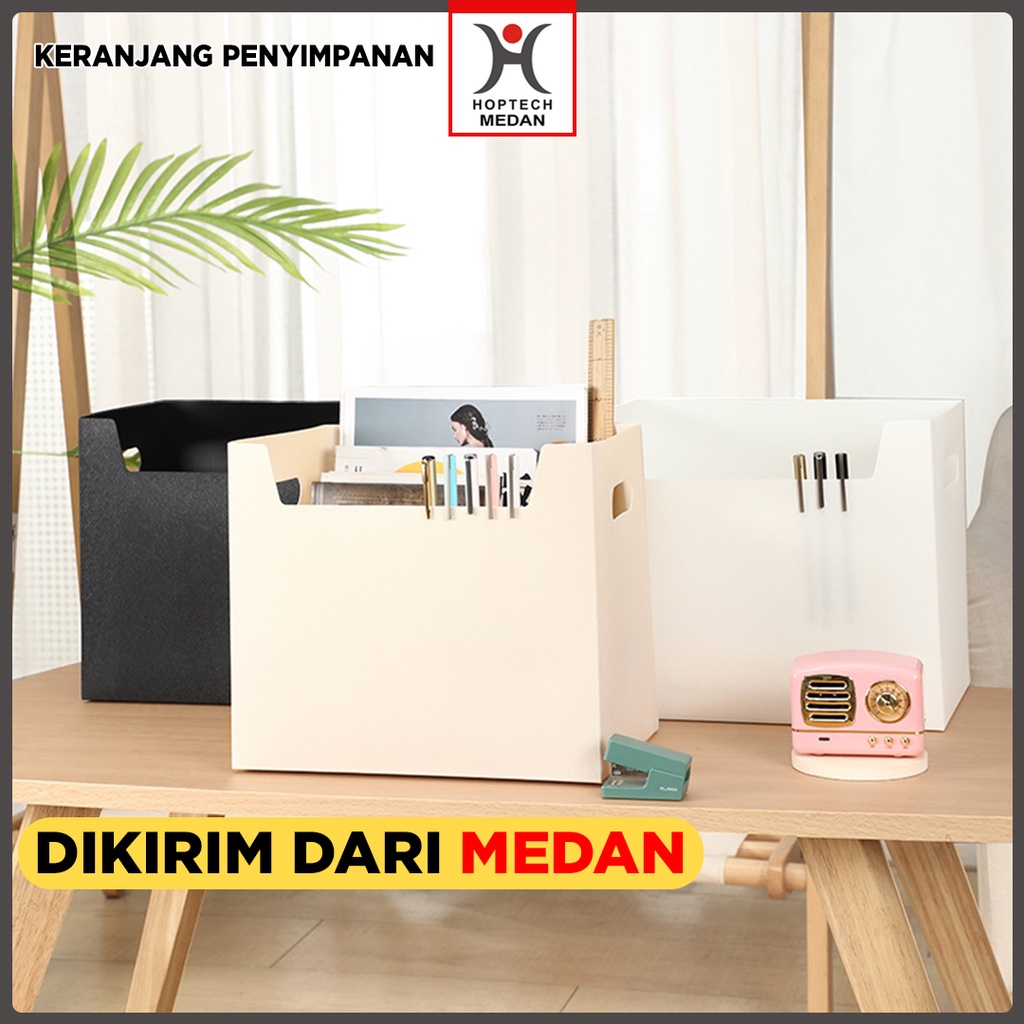 Foldable Desktop Box Container Anti Air Kotak Penyimpanan Buku Serbaguna / BOX LIPAT