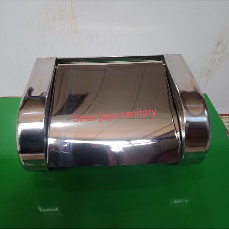 Tempat tissu box stainless / tempat tissu roll / Tempat tissu toilet gulung stainless