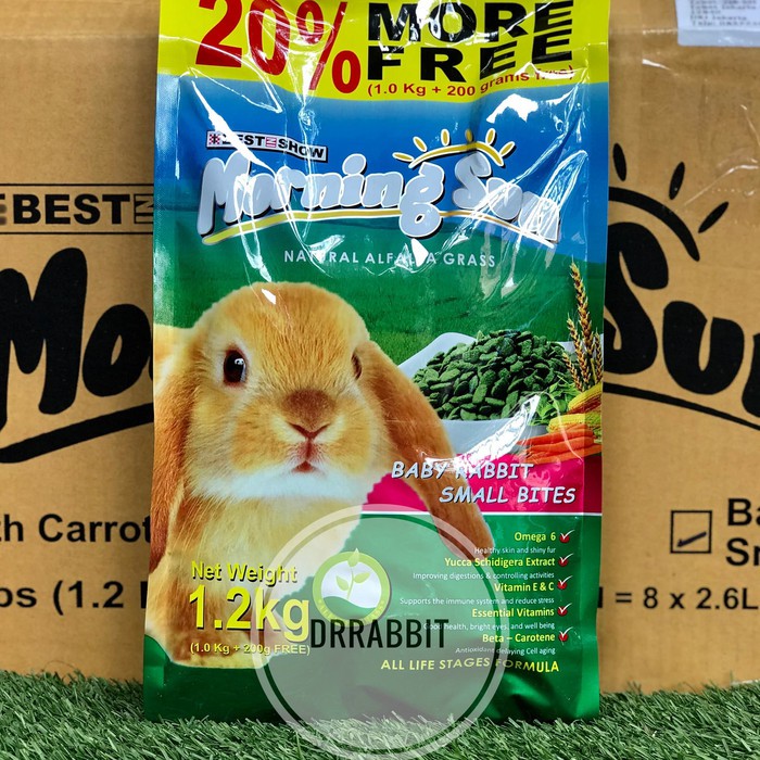 Promo Morning Sun Baby Rabbit small bites makanan pelet kelinci rabbit food Diskon