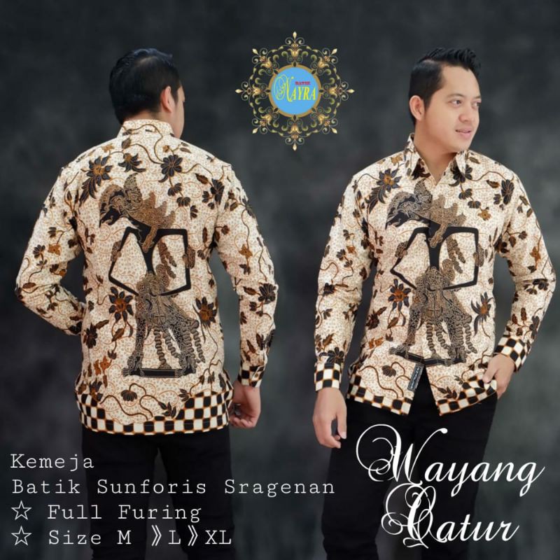 Wayang Catur kemeja batik pria