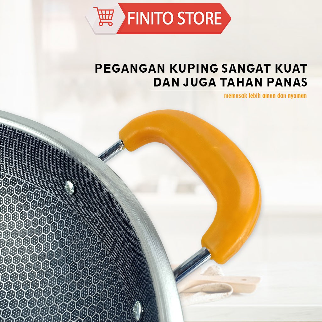 PROMO Wajan Enamel SUPER TEBAL Anti Karat Dan ANTI LENGKET / Wajan Kualitas Terbaik