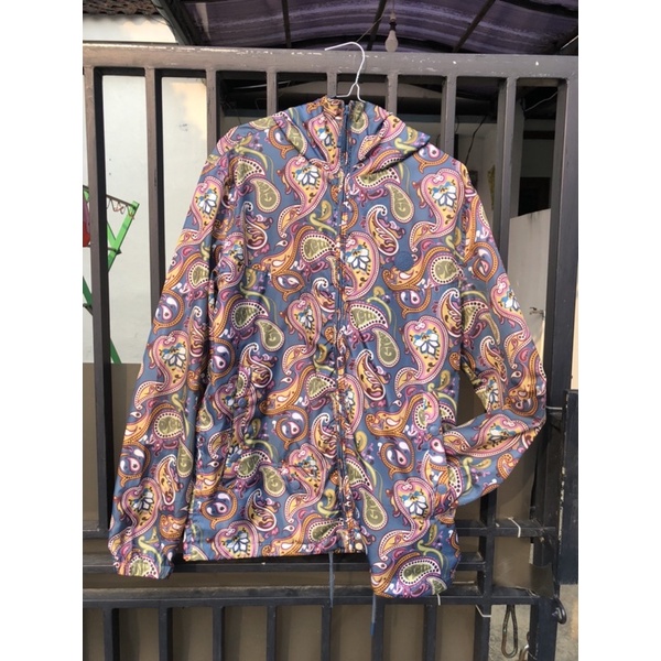 Zip hoodie pretty green paisley