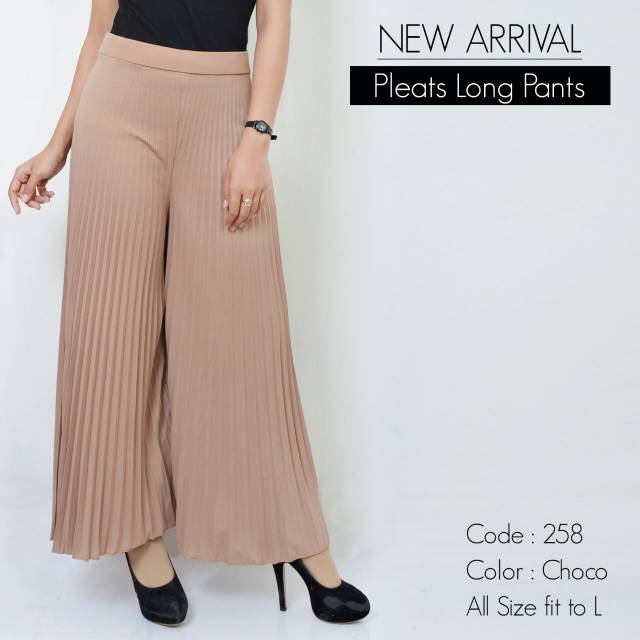 KULOT PLISKET CELANA PLISKET 258.A PLEATS PANT KULOT PRISKET KULOT PANJANG PLISKET REMPEL FLOWY