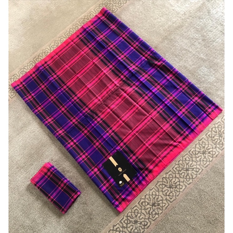 SARUNG TENUN SAMARINDA ASLI 100% MOTIF HATTA NO 1 DIBUAT MENGGUNAKAN ALAT TENUN BUKAN MESIN (ATBM)