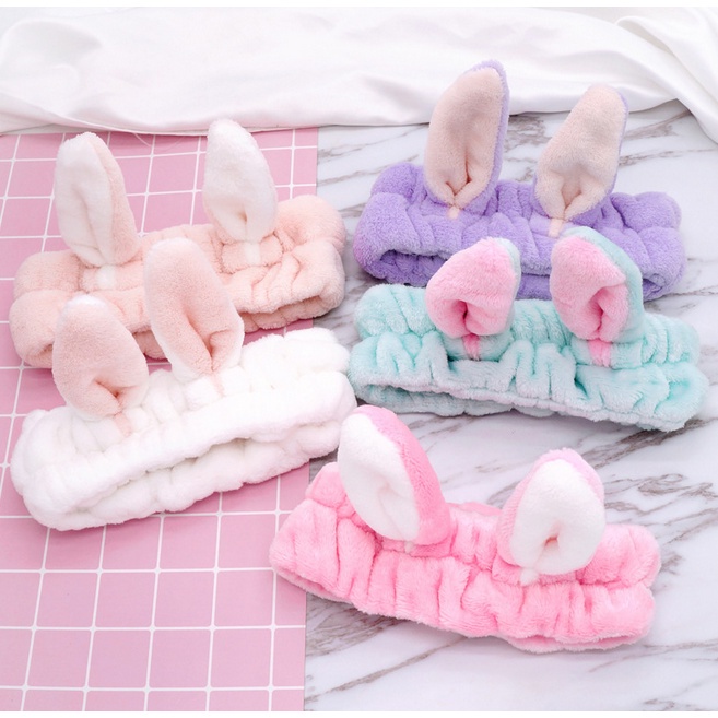 BANDANA BANDO MANDI WANITA DEWASA BANDO MANDI ANAK PEREMPUAN AKSESORIS RAMBUT CUTE HAIR BAND BATHROOM MX2329