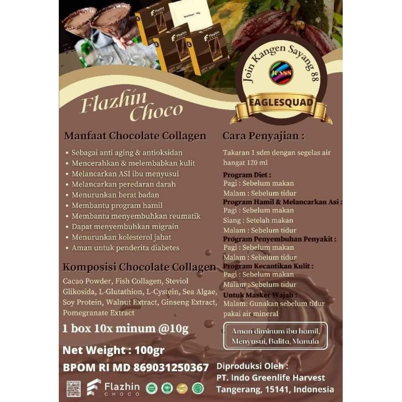 

Flazhin Choco / Colagen coklat