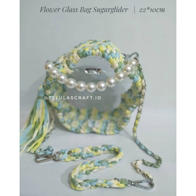 tas rajut Glass Double akrilik bisa untuk Sugarglider