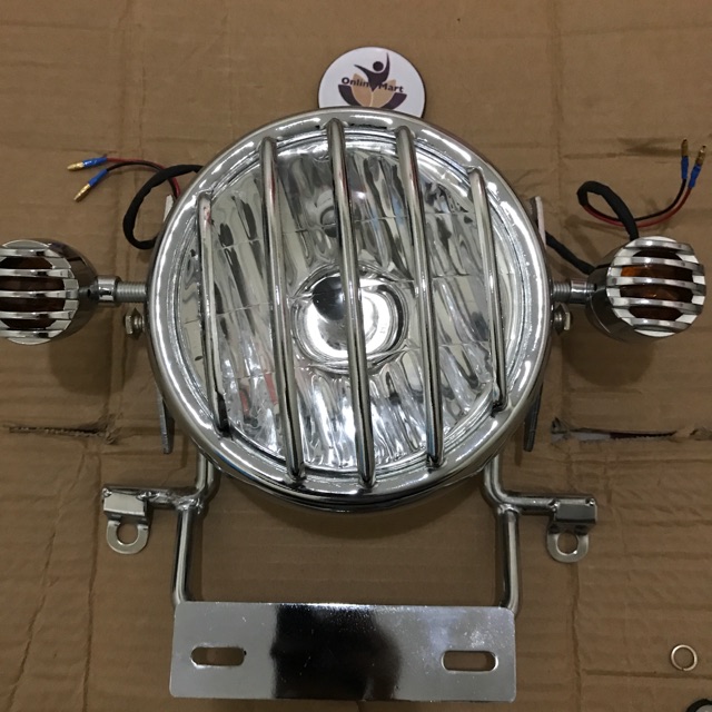 Lampu reklektor crome variasi vixion plus breket plus lampus sen