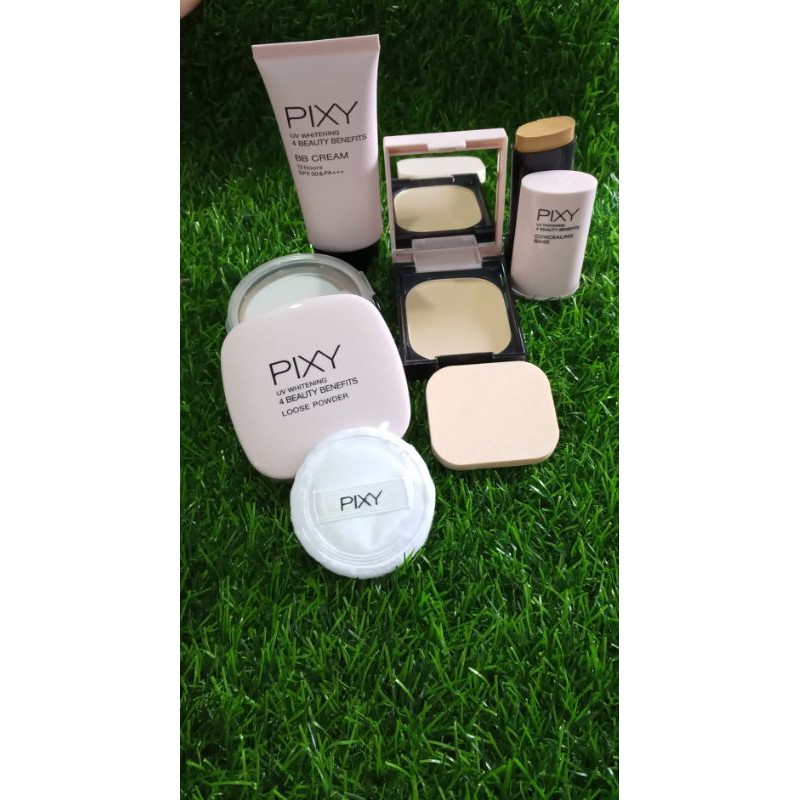 Paket Pixy 4 Beauty Benefits(BB cream + Concealing base + loose powdr + perfect lase twc)