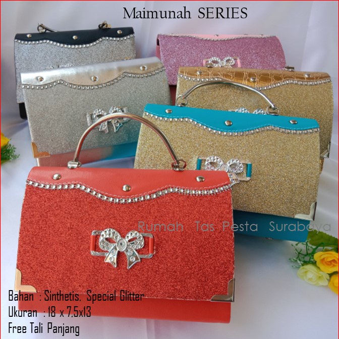 Tas Kecil,Tas Imut,Tas Kondangan,Maimunah SILVER