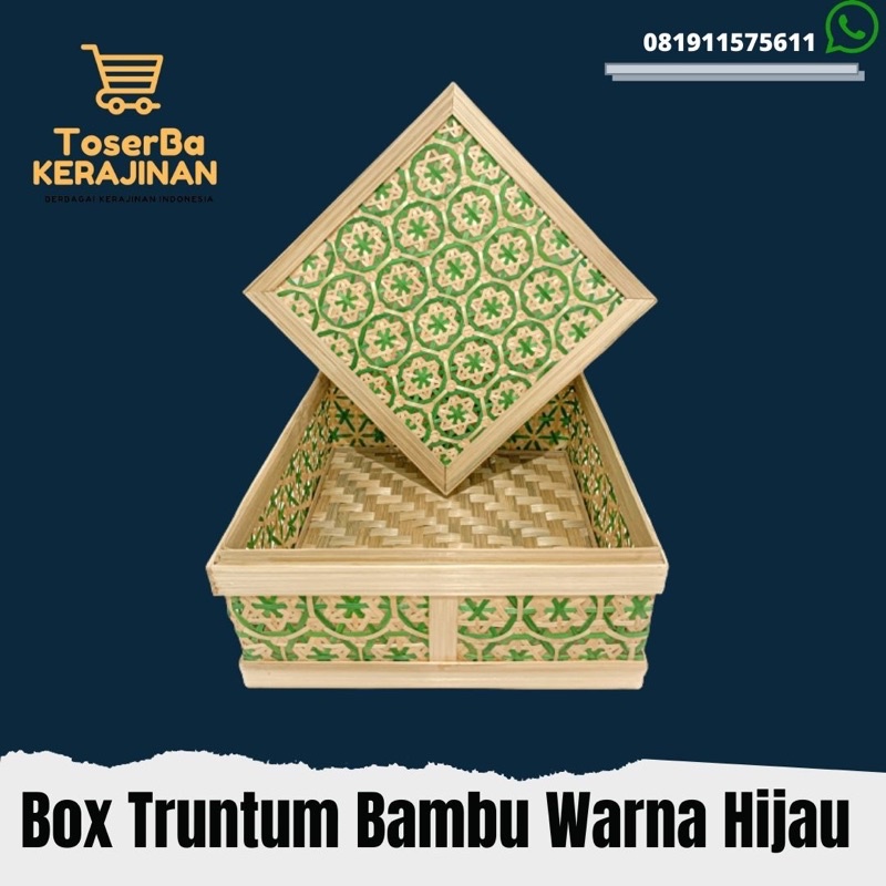 

Box Bambu Truntum Warna Hijau Size 20x20