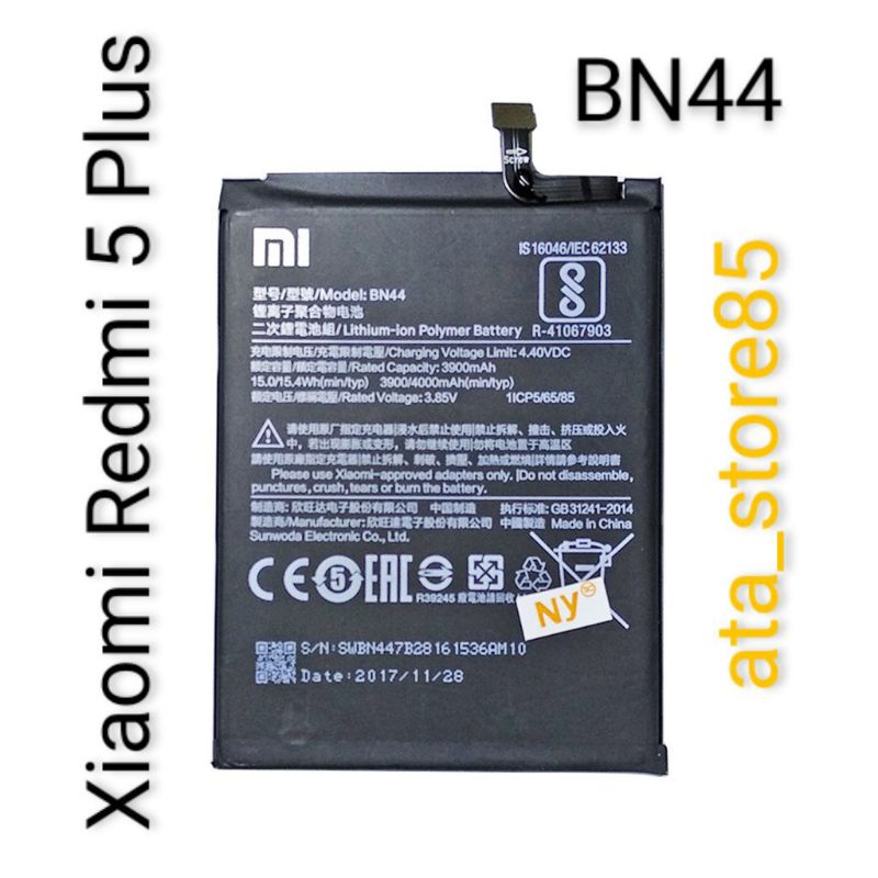 Battery Xiaomi Redmi 5 Plus BN44 | Redmi5 Plus Baterai Batre Batery Original