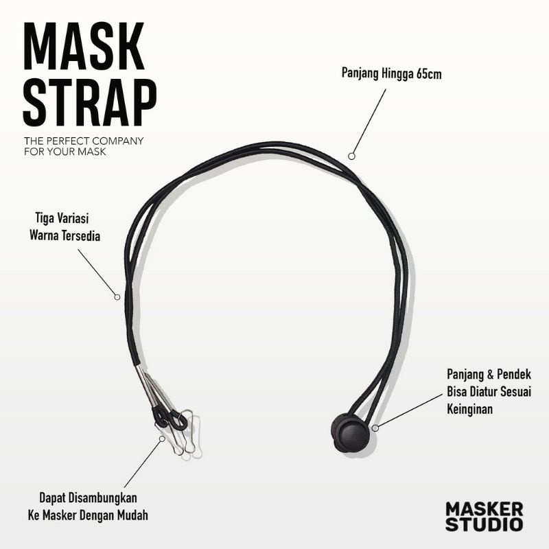 Strap Masker | Tali Konektor Masker Headloop Hijab by Masker Studio