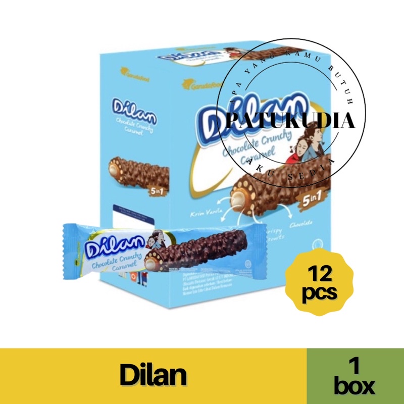 

Dilan Chocolate Crunchy Caramel 1 box isi 12 pcs