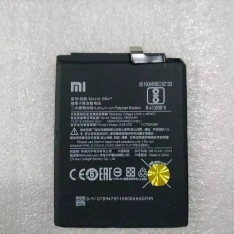 (P) Baterai Batre Battery Original Redmi 6 Pro / Mi A2 Lite BN47