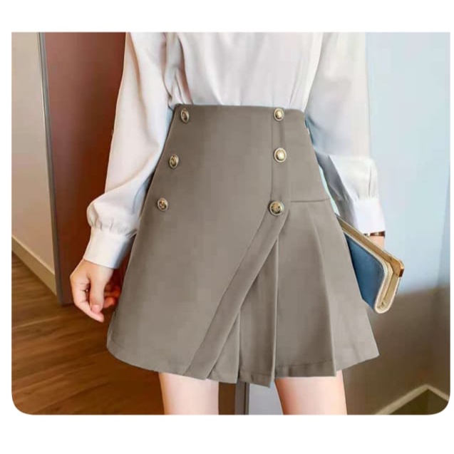 Rok Wanita Mini Skirt import 5500-M mocca