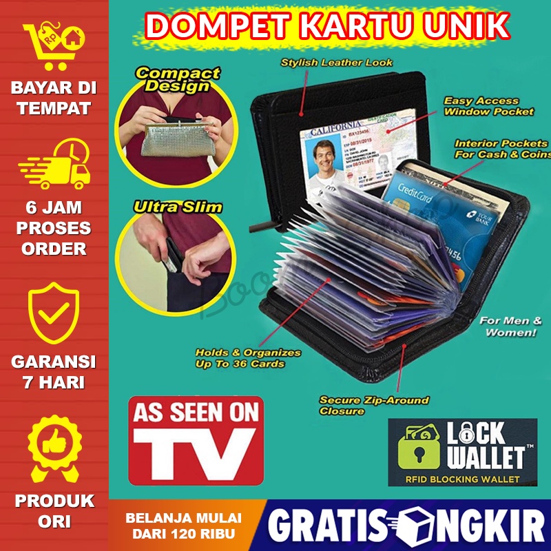 Dompet Kartu Pria Wanita Dompet Kartu Anti RFID Lock Wallet Dompet Kartu Kredit Secure RFID Blocking
