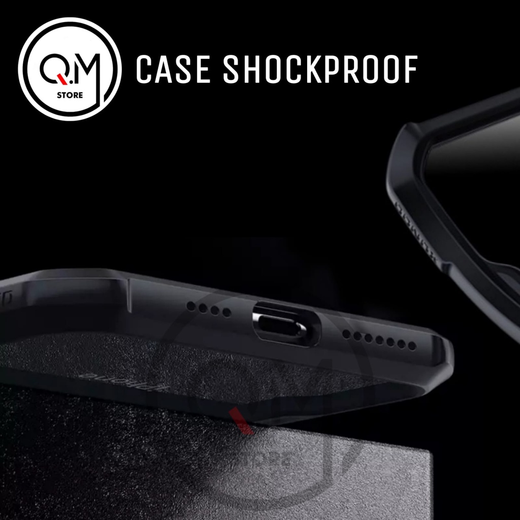 Case Samsung A20S Shockproof Transparent Armor Casing Pelindung Back Cover