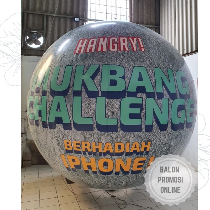 Balon Udara Promosi / Balon Udara Promosi | Balon Udara Bulat Full Printing diameter 3m