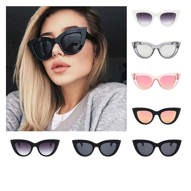 (YUZHU) Ready Stock Kacamata Sunglasses Wanita Kepribadian Kacamata Hitam  Mata Kucing