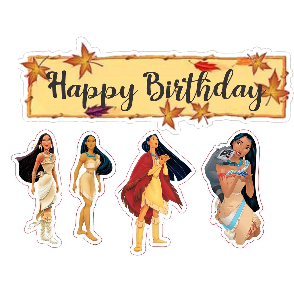 

TOPPER CAKE CUSTOM TOPPER ULANG TAHUN / HIASAN KUE POCAHONTAS