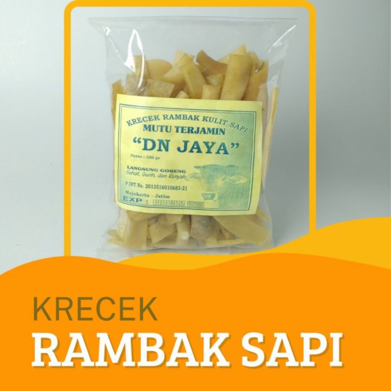 

Kerupuk Rambak Kulit Sapi 250 gram DN Jaya Krecek Krupuk Dorokdok Mentah