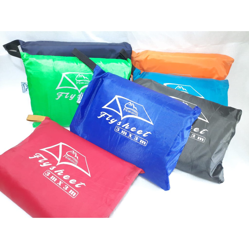 【COD】Flysheet Waterproof 3x3 Meter 10 Lubang Lobang` Tenda Bivak Anti Air 3*3 m` Flesit