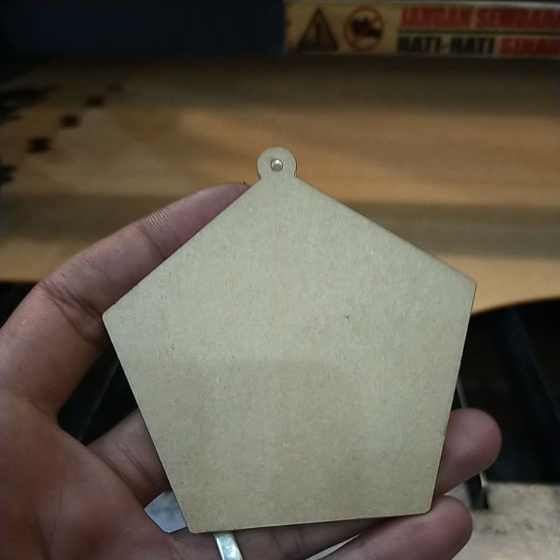 Bahan Akrilik Kalung wisuda segilima tonjol 2mm