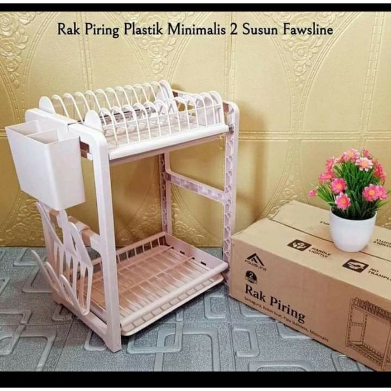 RAK PIRING 2 SUSUN / RAK PIRING PLASTIK FAWSLINE