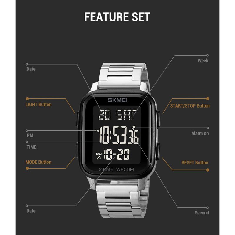 COD Jam Tangan Pria Wanita SKMEINEW 1892 Original Rantai