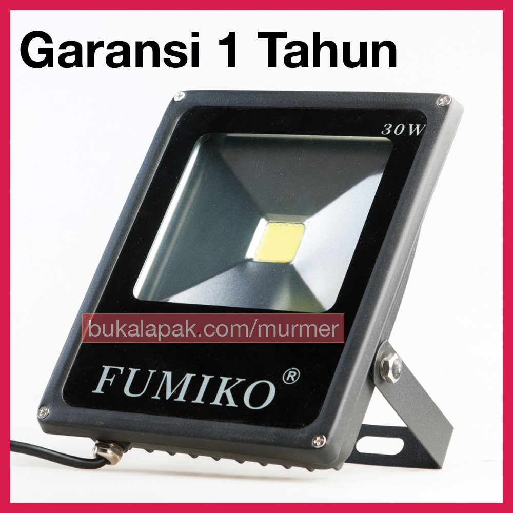 Jual Lampu Kap Sorot LED MTHL 30W Cahaya Putih Fumiko Floodlight Outdoor Lamp KL 6430 Murah