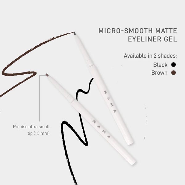 [EYELINER GEL DENGAN UKURAN PRESISI DAN NYAMAN] [BPOM] NAMA Micro Smooth Matte Eyeliner Gel | Eye Liner Mata_Cerianti