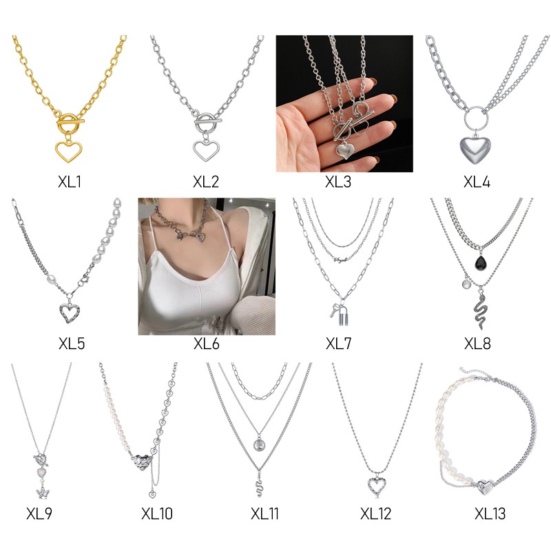 Kalung Choker Liontin Mutiara Bentuk Kupu-Kupu Hati Warna Silver Untuk Wanita