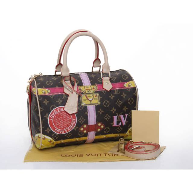 PROMO  Uk 30cm Lv Speedy Summer Trunks Semi Premium