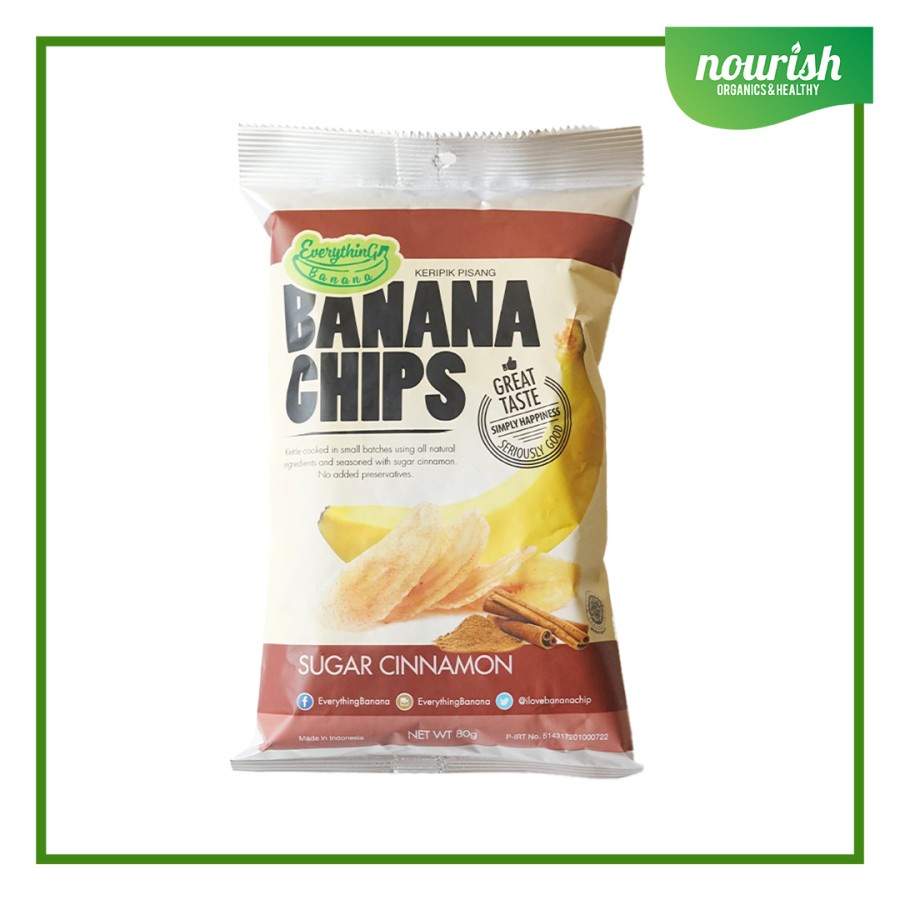 Everything Banana Chips Sugar Cinnamon 80gr