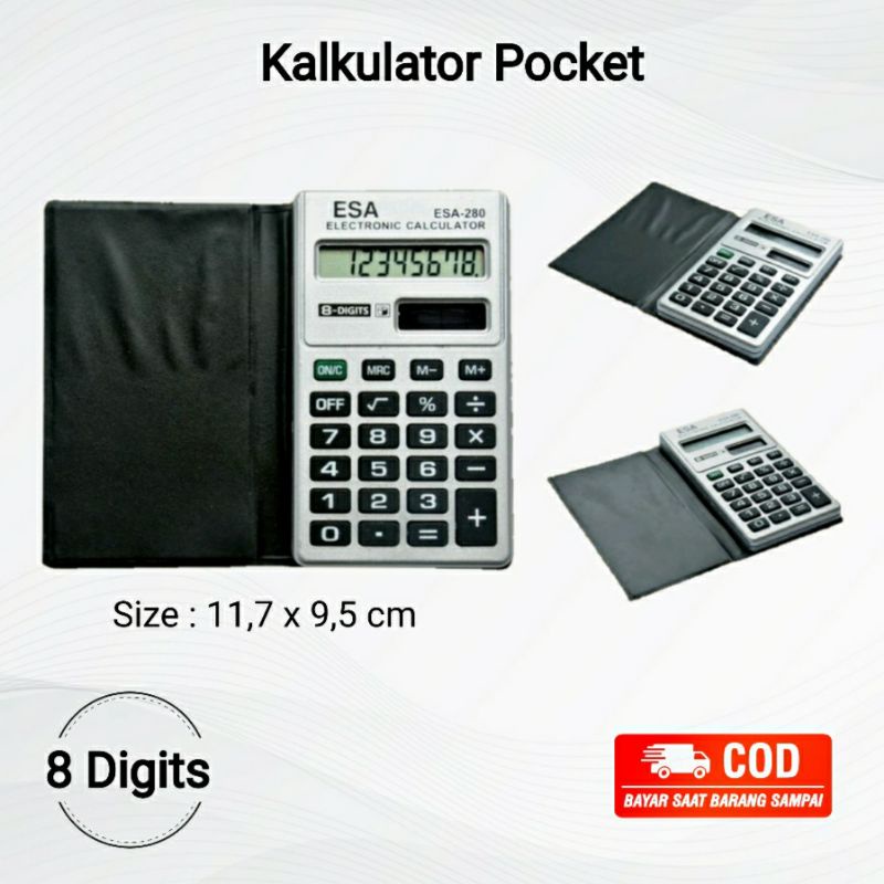 

Kalkulator Kecil Mini Pocket Calculator Kantong Ringan Murah Awet Esa 280