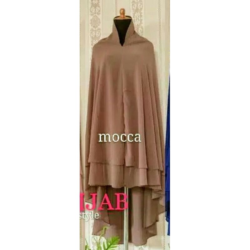 jilbab syar'i premium /jilbab ceruty syar'i/ceruty 2 layer/jilbab cantik