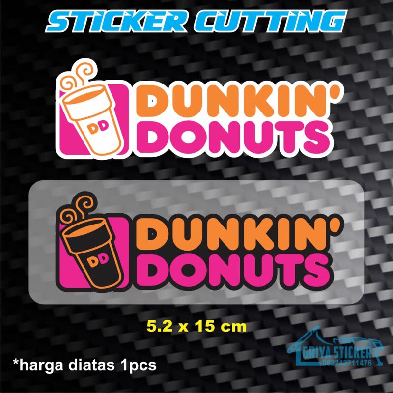 Sticker cutting - stiker dunkin donuts stiker motor helm