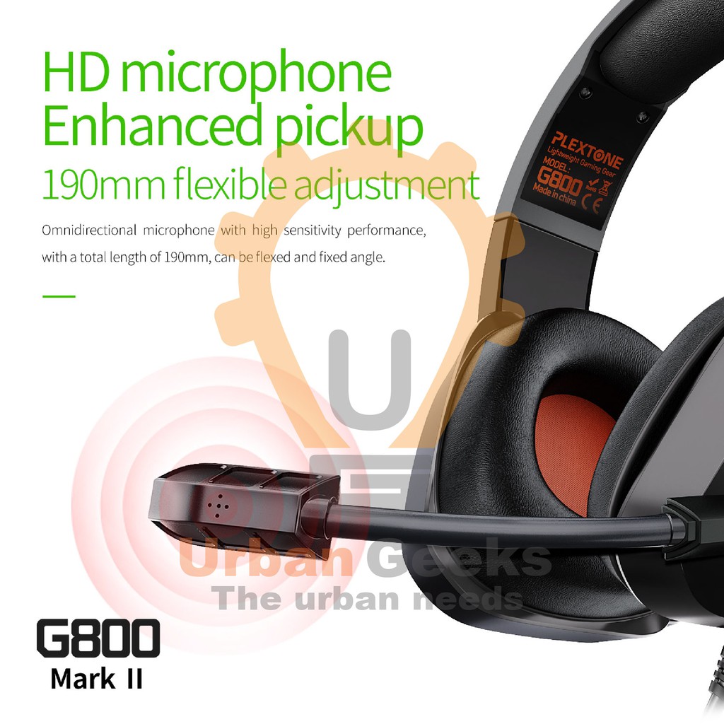 Headset Gaming Headphones LED Light E-sports Over Ear PLEXTONE G800