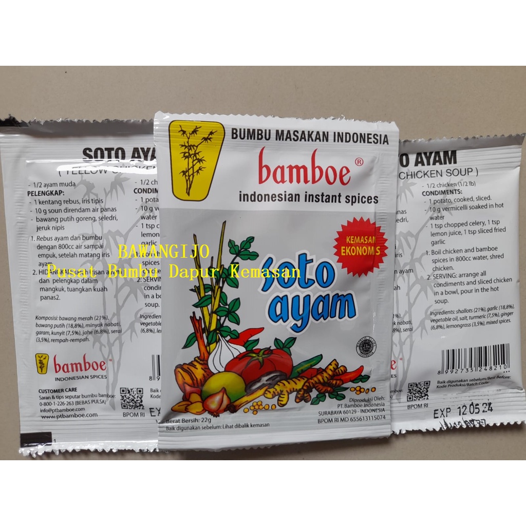 

Bumbu Masak Instant Bamboe Mini SOTO AYAM 22gr