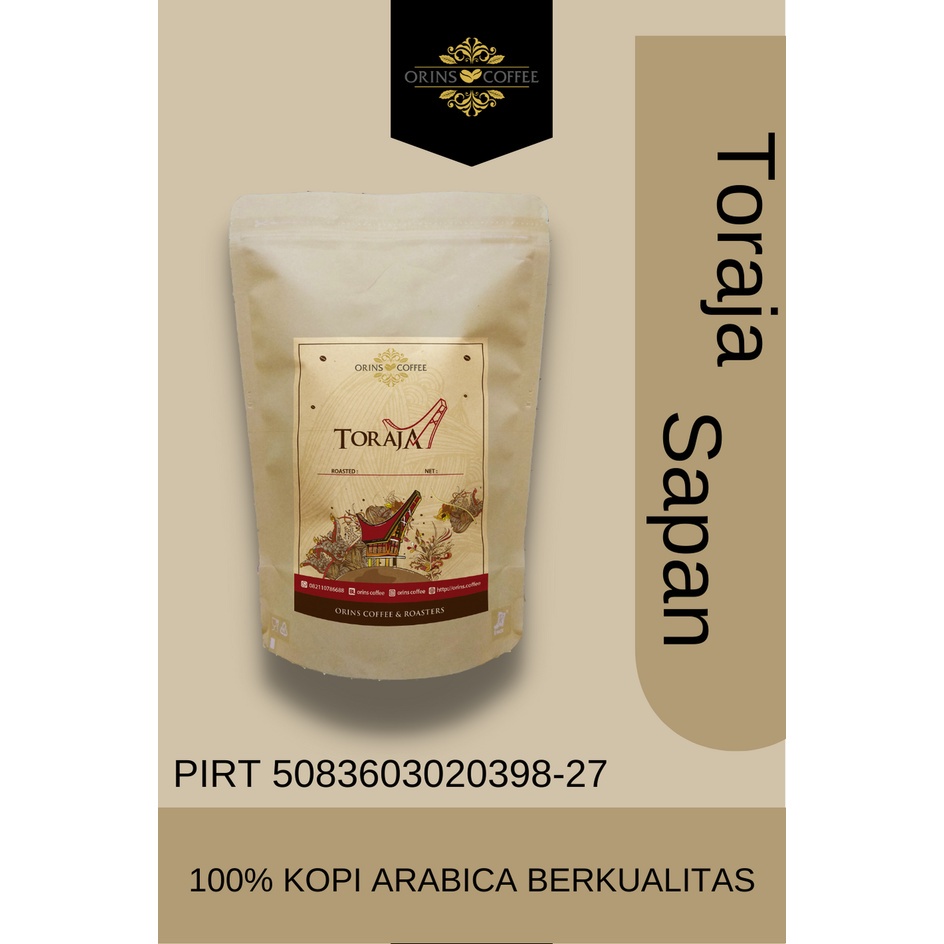 

Kopi Arabica " Toraja Sapan " Coffee Biji Kopi / Bubuk Kopi