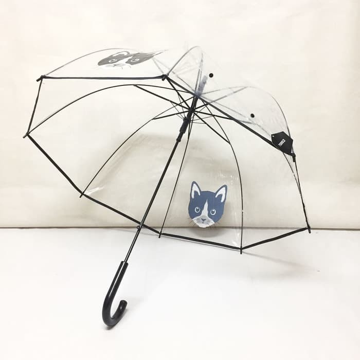 payung tongkat transparan mangkok anjing kucing   75002