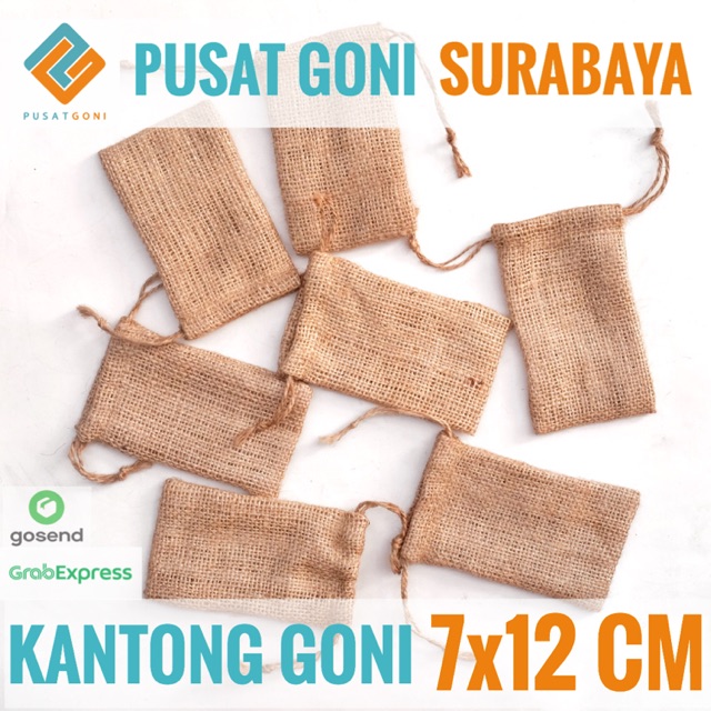 Kantong Goni 7x12 CM - Pouch Goni Serut - Custom Souvenir Pernikahan
