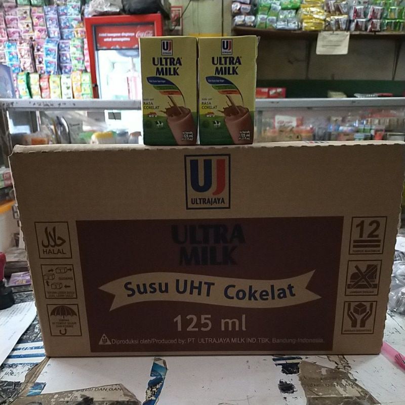 

Susu Ultra cokelat 125 ml isi 40 pcs